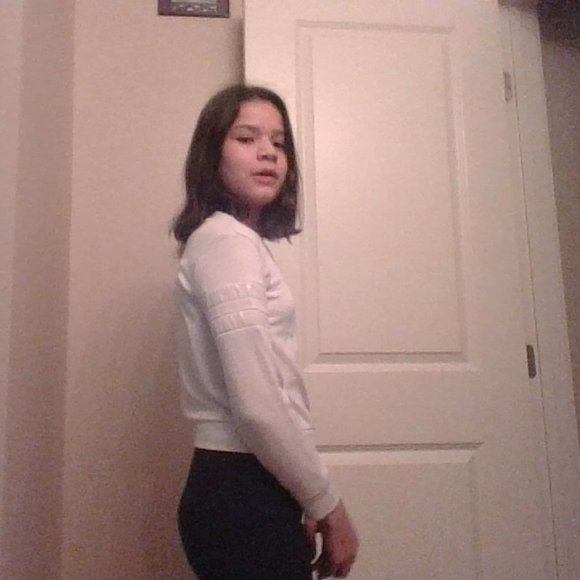 White long sleave sweatshirt - Picture 5 of 7